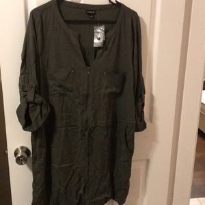 NWT, olive colored romper from Torrid. Size 1